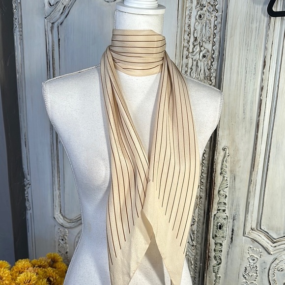 Echo Elegant Beige Striped Scarf - Picture 1 of 5